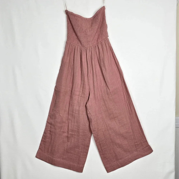Bishop + Young Antropologie Lagenlook Wide Leg Jumpsuit Elva 100% Cotton Sz S - Picture 5 of 15